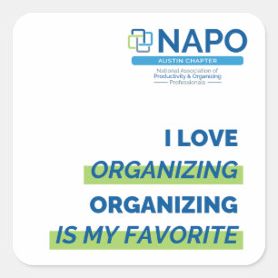 NAPO Austin I Liebe Organisierende Aufkleber