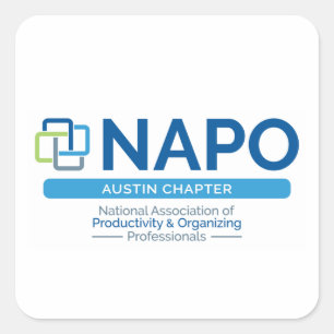 NAPO Austin Logo-Aufkleber Quadratischer Aufkleber