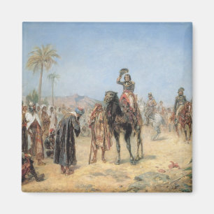 Napoleon Ankunft in einer ägyptischen Oase (Öl auf Magnet
