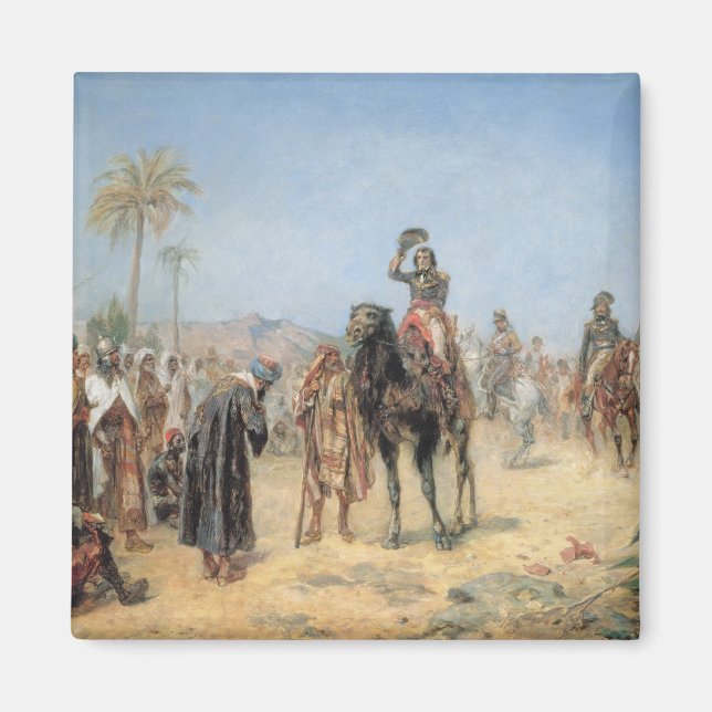 Napoleon Ankunft in einer ägyptischen Oase (Öl auf Magnet (Vorne)