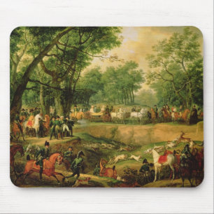 Napoleon auf einer Jagd im Compiegne Wald, 1811 Mousepad