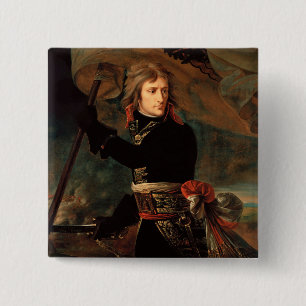 Napoleon Bonaparte an der Brücke in der Schlacht v Button