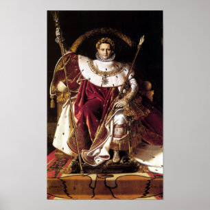 Napoleon Bonaparte auf seinem KaiserThron Poster