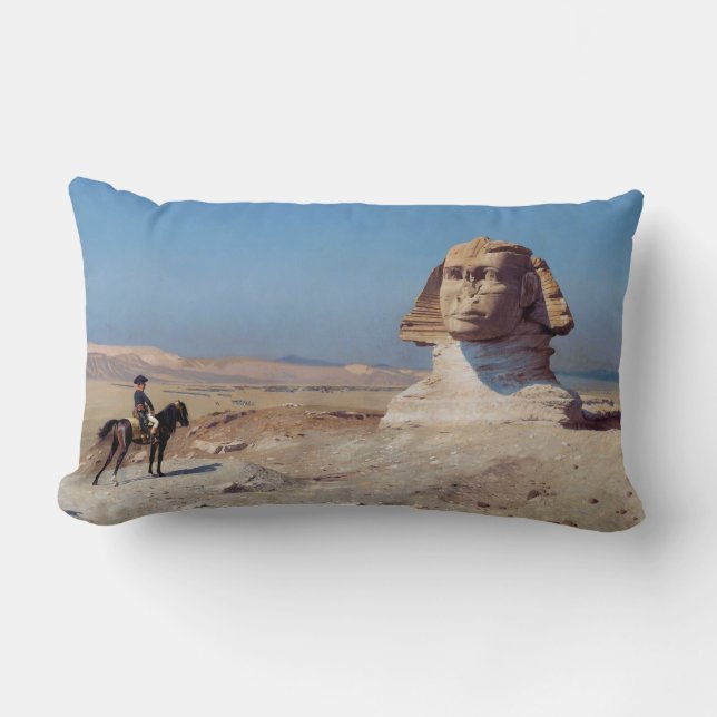 Napoleon Bonaparte Before the Sphinx (von Gérôme) Lendenkissen (Vorderseite)