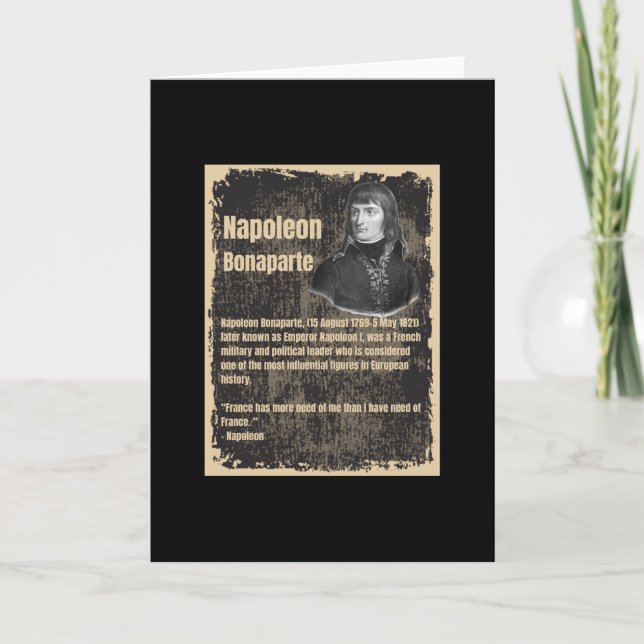 Napoleon Bonaparte - Biografie Karte (Vorderseite)