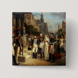 Napoleon Bonaparte, der Königin Louisa empfängt Button