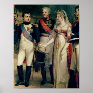 Napoleon Bonaparte, der Königin Louisa empfängt Poster