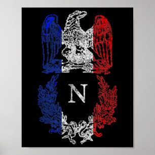 Napoleon Bonaparte Eagle Französische Flagge Napol Poster