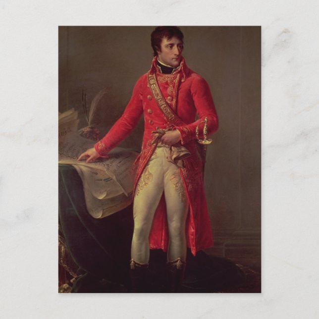 Napoleon Bonaparte First Consul, 1802 Postkarte (Vorderseite)