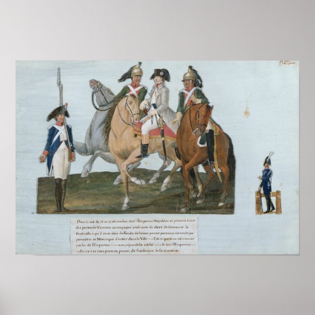 Napoleon Bonaparte und der Varsovian Sentry Poster (Vorne)