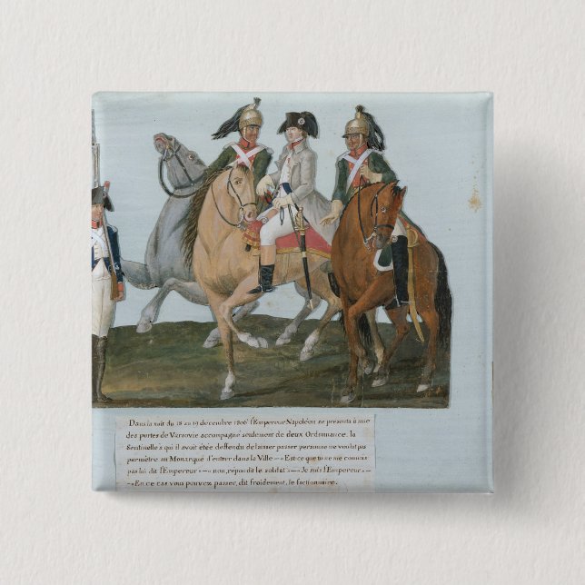 Napoleon Bonaparte und die Varsovian Wache Button (Vorderseite)