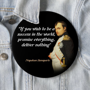 Napoleon Bonaparte Zitat über Erfolg Button
