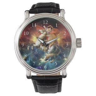 Napoleon Cat im Weltraum Armbanduhr