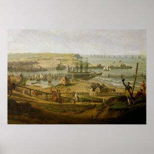 Napoleon, der das Lager in Boulogne besucht Poster