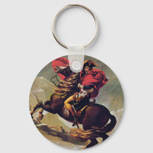 Napoleon, der den Bernhardiner kreuzt Schlüsselanhänger