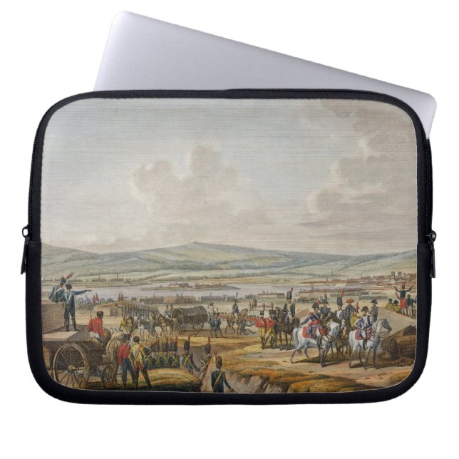 Napoleon, der die Belagerung besucht, arbeitet in Laptopschutzhülle (Vorderseite)