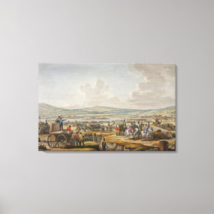 Napoleon, der die Belagerung besucht, arbeitet in Leinwanddruck