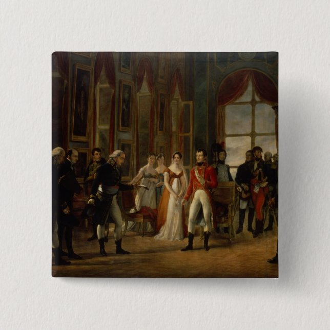 Napoleon, der die Senatoren empfängt Button (Vorderseite)