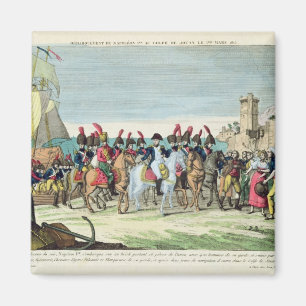 Napoleon, der für Golf Juan, am 1. März 1815 Magnet