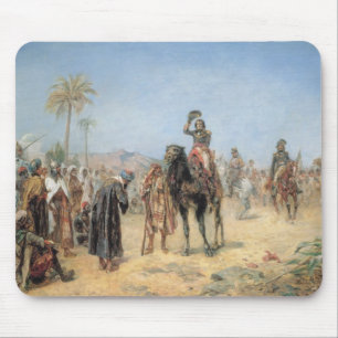 Napoleon, der in einer Ägypter-Oase ankommt (Öl Mousepad