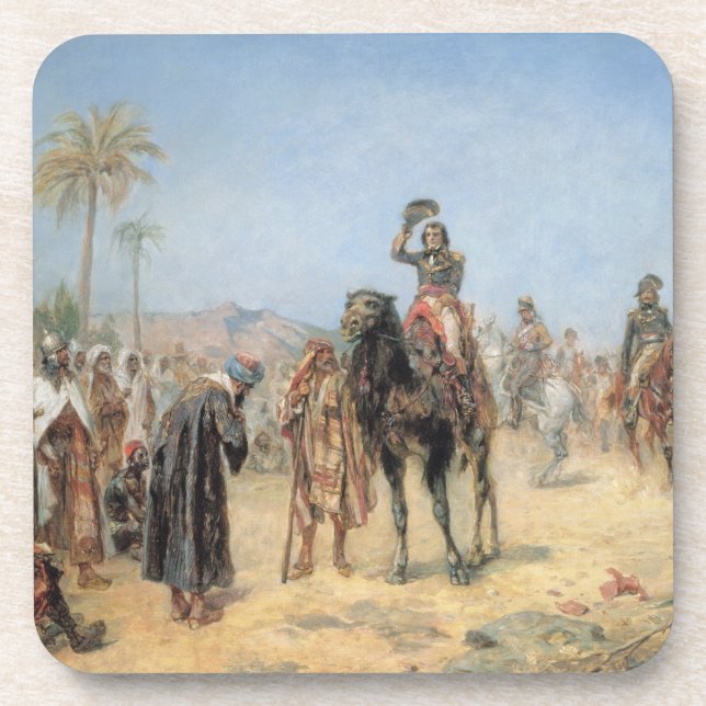 Napoleon, der in einer Ägypter-Oase ankommt (Öl Untersetzer (Vorderseite)