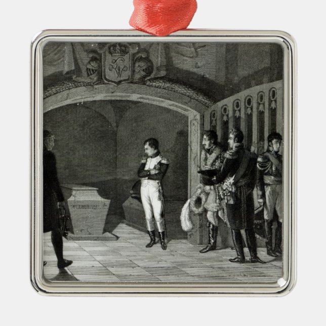 Napoleon, der vor dem Grab meditiert Ornament Aus Metall (Vorne)