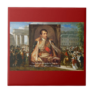 Napoleon „Dummheit Politik“ Zitat Dekorativ Kissen Fliese