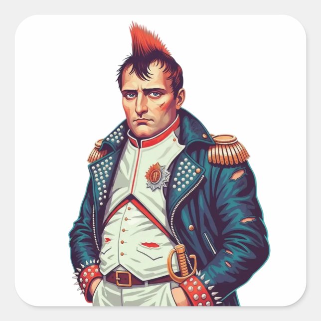 Napoleon Flaschenöffner Quadratischer Aufkleber (Vorderseite)