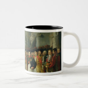 Napoleon I die Abgeordneten empfangend Zweifarbige Tasse