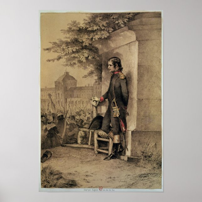 Napoleon I in der Belagerung der Tuilerien Poster (Vorne)