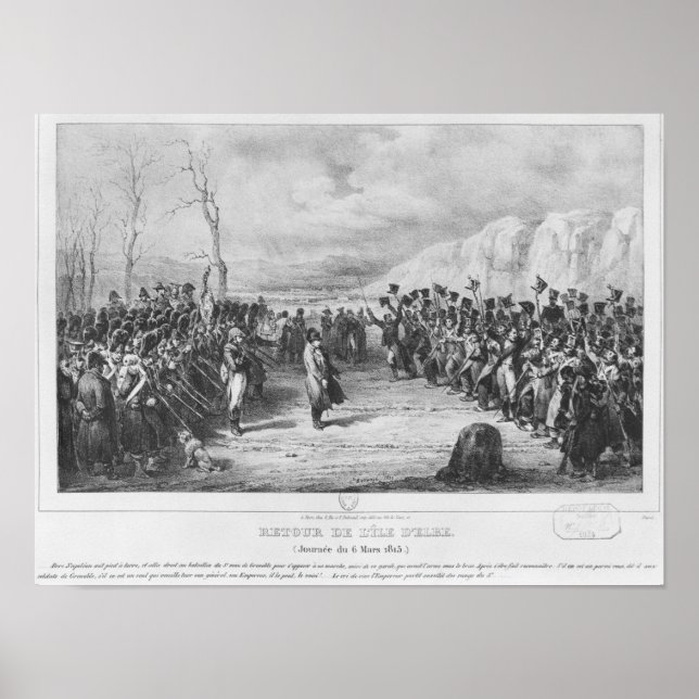 Napoleon I kehrt aus Elba zurück Poster (Vorne)