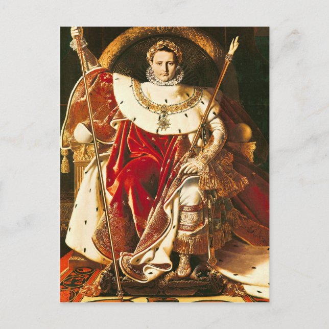 Napoleon I. über den Kaiserlichen Thron, 1806 Postkarte (Vorderseite)