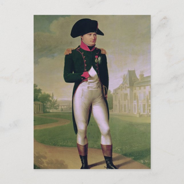 Napoleon I vor dem Schloss von Malmaison Postkarte (Vorderseite)
