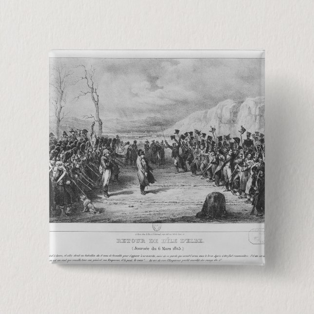 Napoleon I zurückgehend von Elba Button (Vorderseite)