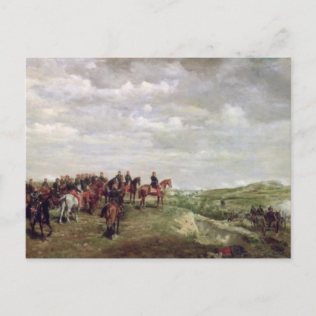 Napoleon III (1808-73) in der Schlacht von Solferi Postkarte (Vorderseite)