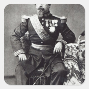 Napoleon III, 1860-70 Quadratischer Aufkleber