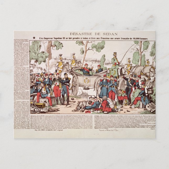 Napoleon III kommt nach Sedan Postkarte (Vorderseite)