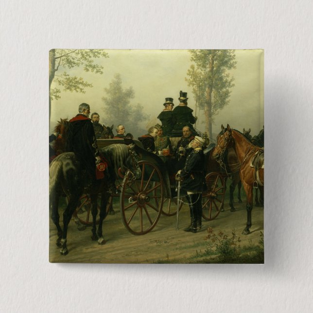 Napoleon III und Bismarck Button (Vorderseite)