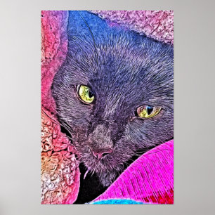 Napoleon in einer Decke Poster