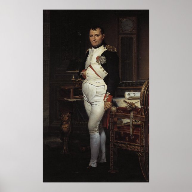 Napoleon in seiner Studie von Jacques Louis David Poster (Vorne)