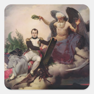 Napoleon krönte bis zum Zeit, bis 1833 Quadratischer Aufkleber