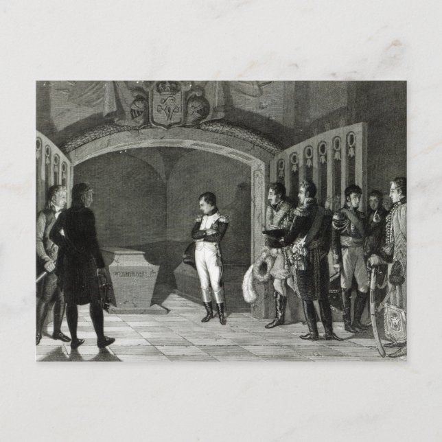 Napoleon Meditation vor dem Grab Postkarte (Vorderseite)
