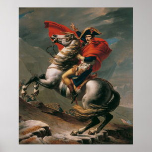 Napoleon mit Pferd, Schlacht am Sankt Bernhardpass Poster