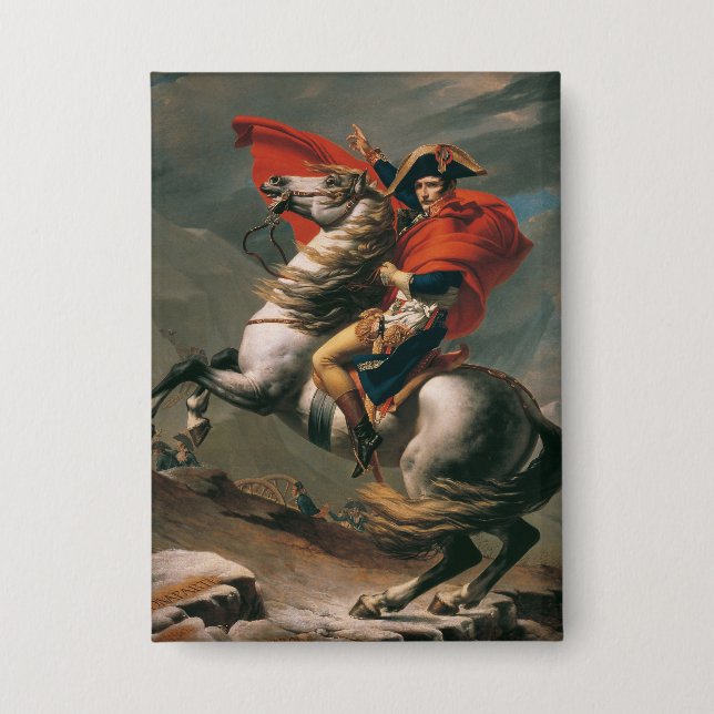 Napoleon mit Pferd, Schlacht am St. Bernard-Pass Button (Vorderseite)