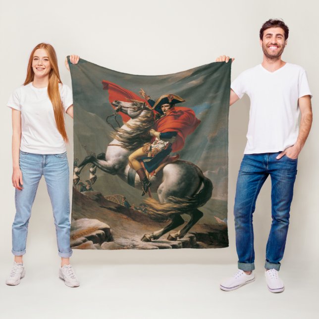 Napoleon mit Pferd, Schlacht am St. Bernard-Pass Fleecedecke (Beispiel)