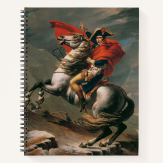 Napoleon mit Pferd, Schlacht am St. Bernard-Pass Notizbuch