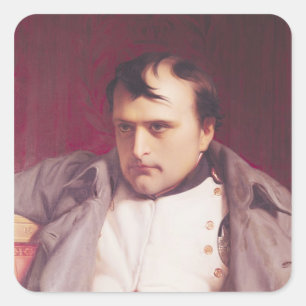 Napoleon nach seiner Abdankung Quadratischer Aufkleber
