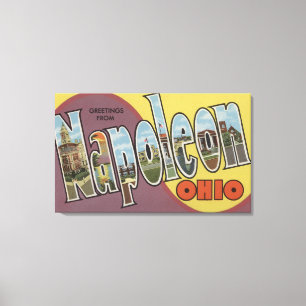 Napoleon, Ohio - große Buchstabe-Szenen Leinwanddruck