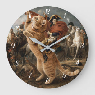 Napoleon reitet riesige Kampkatze                  Große Wanduhr