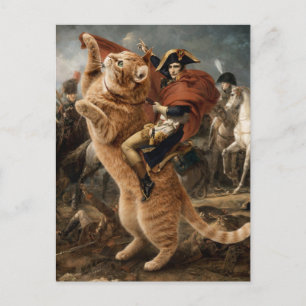 Napoleon reitet riesige Kampkatze                  Postkarte